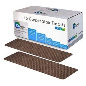 Carpet Stair Treads, Color - Mocha, 30" x 8" - Set of 15, New